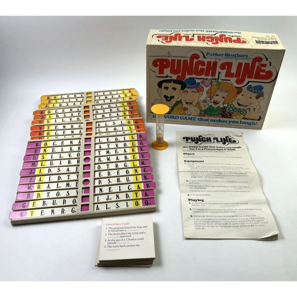 Vintage Parker Brothers Punch Line Word Game No. 106 Complete 1978